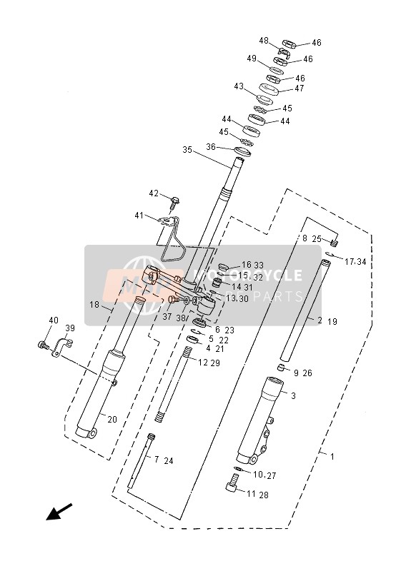 Yamaha YN50F 2013 Front Fork for a 2013 Yamaha YN50F